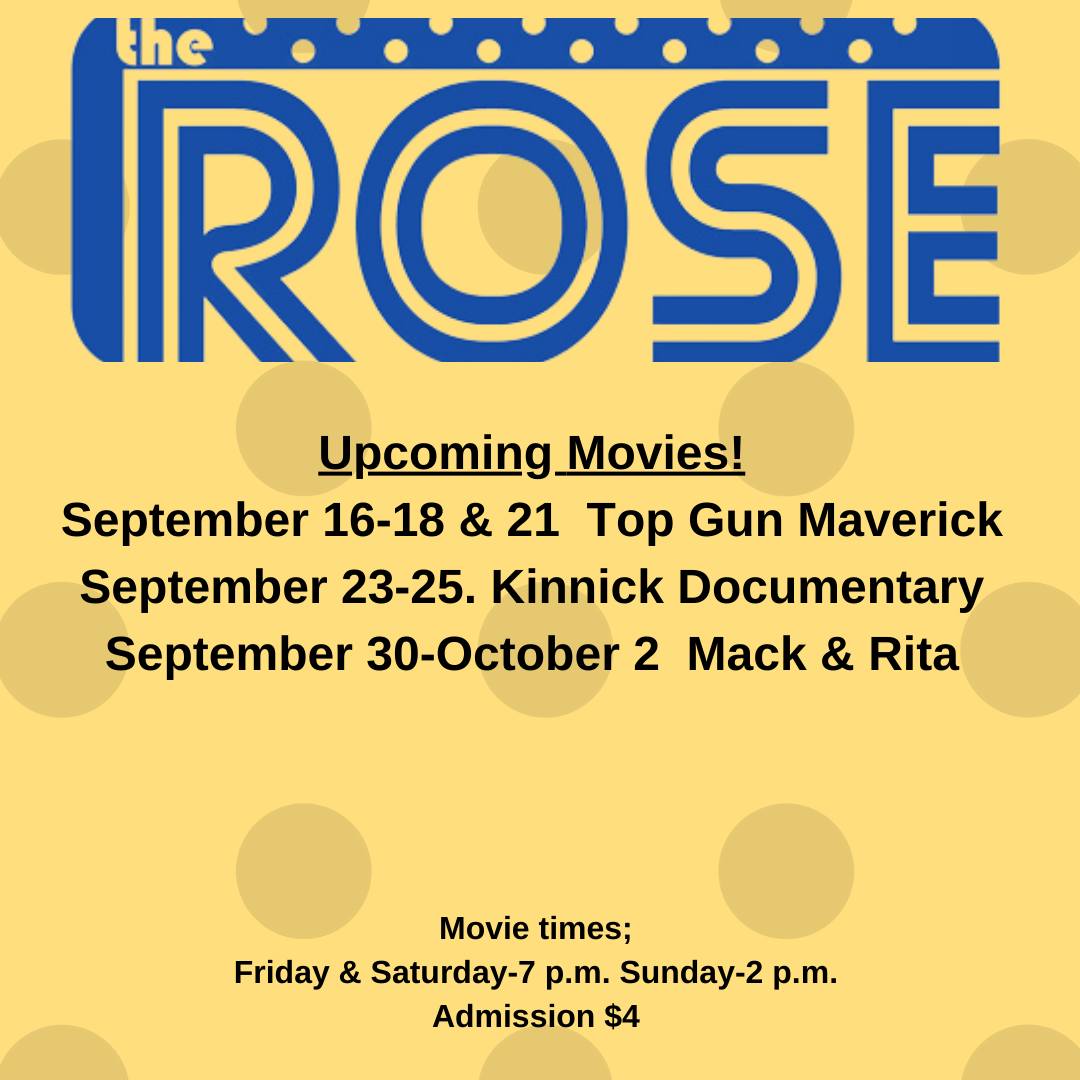 Rose Theater Sepetember 2022 Audubon County